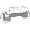 Sofa Sofos komplektas su pagalvėlėmis, 6 dalių, smėlio, poliratanas