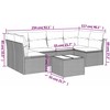 Sofa Sofos komplektas su pagalvėlėmis, 7 dalių, smėlio, poliratanas