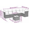 Sofa Sofos komplektas su pagalvėlėmis, 7 dalių, smėlio, poliratanas