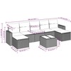 Sofa Sofos komplektas su pagalvėlėmis, 8 dalių, smėlio, poliratanas