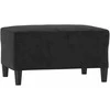 Sofa Sofos komplektas su pagalvėmis, 3 dalių, juodas, aksomas
