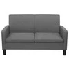 Sofa Sofų komplektas, 2d., audinys, tamsiai pilkos spalvos