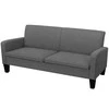 Sofa Sofų komplektas, 2d., audinys, tamsiai pilkos spalvos