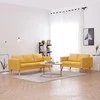 Sofa Sofų komplektas, 2d., geltonas, audinys