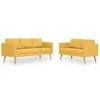 Sofa Sofų komplektas, 2d., geltonas, audinys