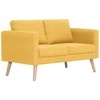 Sofa Sofų komplektas, 2d., geltonas, audinys