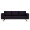 Sofa Sofų komplektas, 2d., juodas, audinys