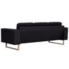 Sofa Sofų komplektas, 2d., juodas, audinys