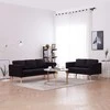 Sofa Sofų komplektas, 2d., juodas, audinys