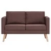 Sofa Sofų komplektas, 2d., rudas, audinys