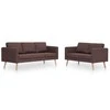 Sofa Sofų komplektas, 2d., rudas, audinys