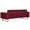 Sofa Sofų komplektas, 2d., vyno raud. sp., audinys