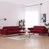 Sofa Sofų komplektas, 2d., vyno raud. sp., audinys