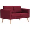 Sofa Sofų komplektas, 2d., vyno raud. sp., audinys
