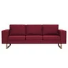 Sofa Sofų komplektas, 2d., vyno raud. sp., audinys