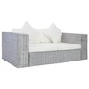 Sofa Sofų komplektas su pagalvėlėmis, 2 d., pilk. sp., nat. ratanas