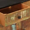 Šoninė spintelė, 140x35x70cm, perdirbta mediena ir metalas