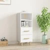 Šoninė spintelė, baltos spalvos, 34,5x34x90cm, apdirbta mediena