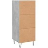 Šoninė spintelė, betono pilka, 34,5x34x90cm, apdirbta mediena