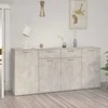 Šoninė spintelė, betono pilka, 160x36x75cm, apdirbta mediena