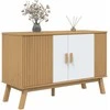 Šoninė spintelė OLDEN, balta/ruda, 114x43x73,5cm, pušis
