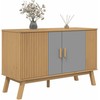 Šoninė spintelė OLDEN, pilka/ruda, 114x43x73,5cm, pušis
