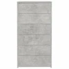 Šoninė spintelė su 6 stalčiais, betono, 50x34x96cm, mediena