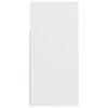 Šoninė spintelė su LED apšvietimu, baltos spalvos, 80x35x75cm