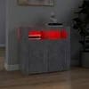 Šoninė spintelė su LED apšvietimu, betono pilka, 80x35x75cm
