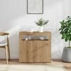 Šoninė spintelė su LED, artisano, 80x35x75cm, apdirbta mediena