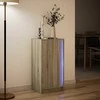Šoninė spintelė su LED, ąžuolo, 42,5x34x85cm, apdirbta mediena