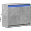 Šoninė spintelė su LED, betono, 72x34x61cm, apdirbta mediena
