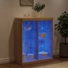 Šoninė spintelė su LED lemputėmis, ąžuolo spalvos, 81x37x100cm