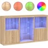 Šoninė spintelė su LED lemputėmis, ąžuolo, 181,5x37x100cm