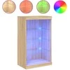 Šoninė spintelė su LED lemputėmis, ąžuolo, 60,5x37x100cm