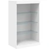 Šoninė spintelė su LED lemputėmis, balta, 60,5x37x100cm