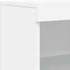Šoninė spintelė su LED lemputėmis, balta, 60,5x37x100cm