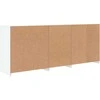 Šoninė spintelė su LED lemputėmis, balta, 181,5x37x67cm