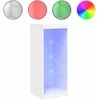 Šoninė spintelė su LED lemputėmis, baltos spalvos, 41x37x100cm