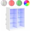Šoninė spintelė su LED lemputėmis, baltos spalvos, 81x37x100cm