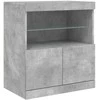 Šoninė spintelė su LED lemputėmis, betono pilka, 60x37x67cm