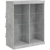 Šoninė spintelė su LED lemputėmis, betono pilka, 81x37x100cm