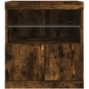 Šoninė spintelė su LED lemputėmis, dūminio ąžuolo, 60x37x67cm