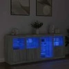 Šoninė spintelė su LED lemputėmis, pilka ąžuolo, 164x37x67cm