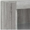 Šoninė spintelė su LED lemputėmis, pilka ąžuolo, 181,5x37x100cm
