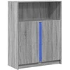 Šoninė spintelė su LED, pilka ąžuolo, 77x34x100cm, mediena