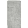 Šoninė spintelė su stiklinėmis durelėmis, betono, 68x37x75,5cm