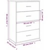 Šoninės spintelės, 2vnt., baltos, 60x31x84cm, apdirbta mediena