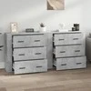 Šoninės spintelės, 2vnt., betono pilkos, apdirbta mediena