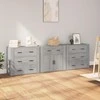 Šoninės spintelės, 3vnt., pilkos ąžuolo, apdirbta mediena